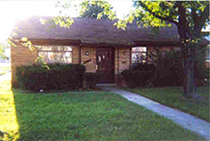 Exterior photo of the house in Detroit.